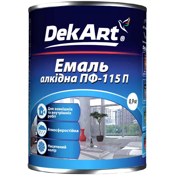 Эмаль ПФ-115 серая "DekArt"- 0,9кг